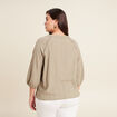 Blouse manches 3/4 vert clair femme