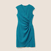 Robe courte ajustée vert femme