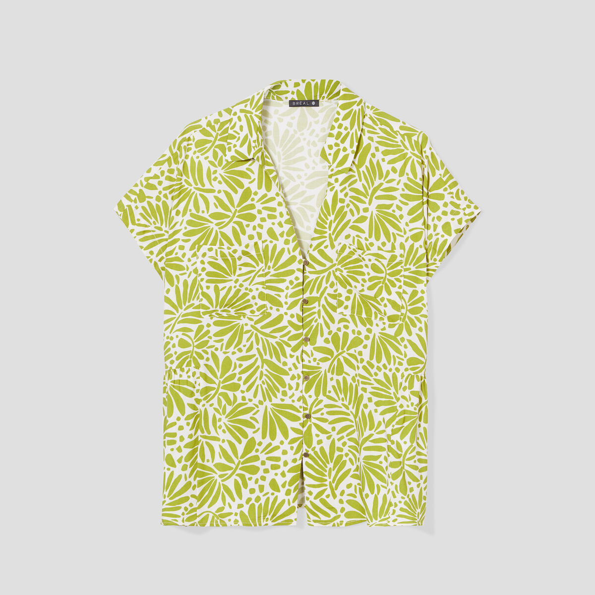 Blouse manches courtes vert femme