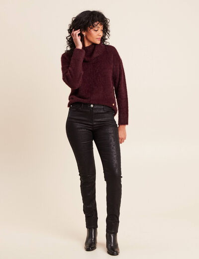 Pantalon magique L'Unique coupe ajust&eacute;e noir femme
