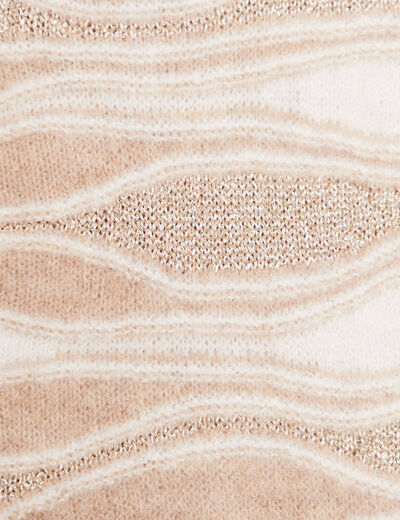 Pull manches longues beige femme