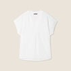 Blouse manches courtes ecru femme