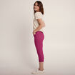 Pantacourt droit taille standard rose fushia femme