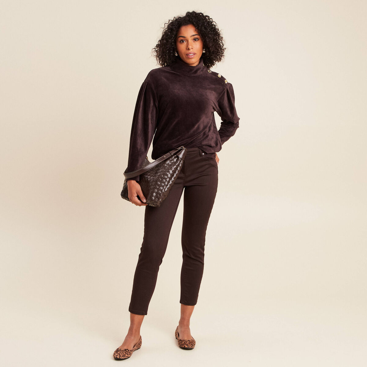 Cardigan Express Marron Manches Longues - Taille M, Occasion Très Bon état