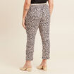 Pantalon coupe chino en lin sable femme