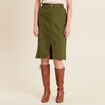 Jupe crayon vert olive femme