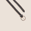 Ceinture tressée noir femme
