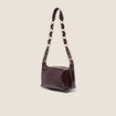 Sac bandouli&egrave;re doubl&eacute; prune femme