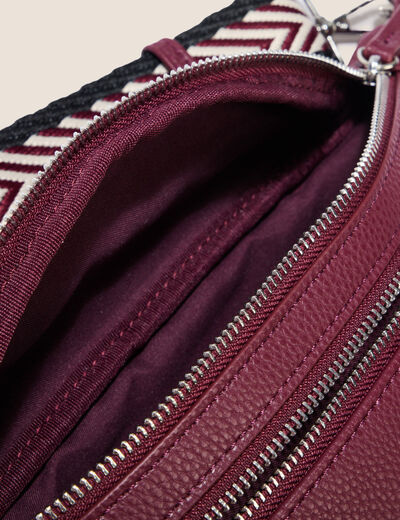 Sac banane zippé bordeaux femme