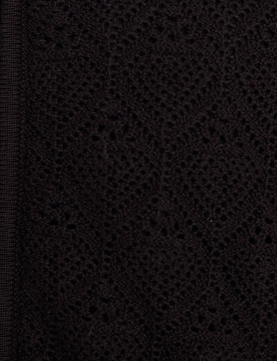 Gilet réversible ajouré noir femme