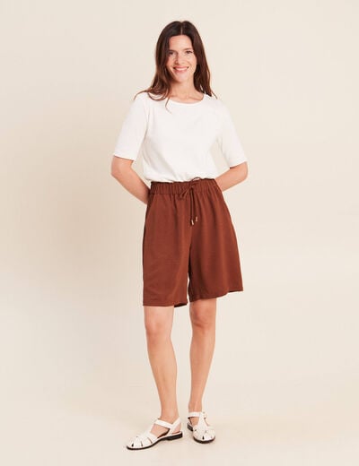 Bermuda marron femme