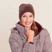 Bonnet marron fonc&eacute; femme