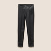 Legging 7/8&egrave;me similicuir noir femme