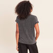 T-shirt manches courtes gris argent femme