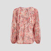 Blouse manches longues rose fushia femme