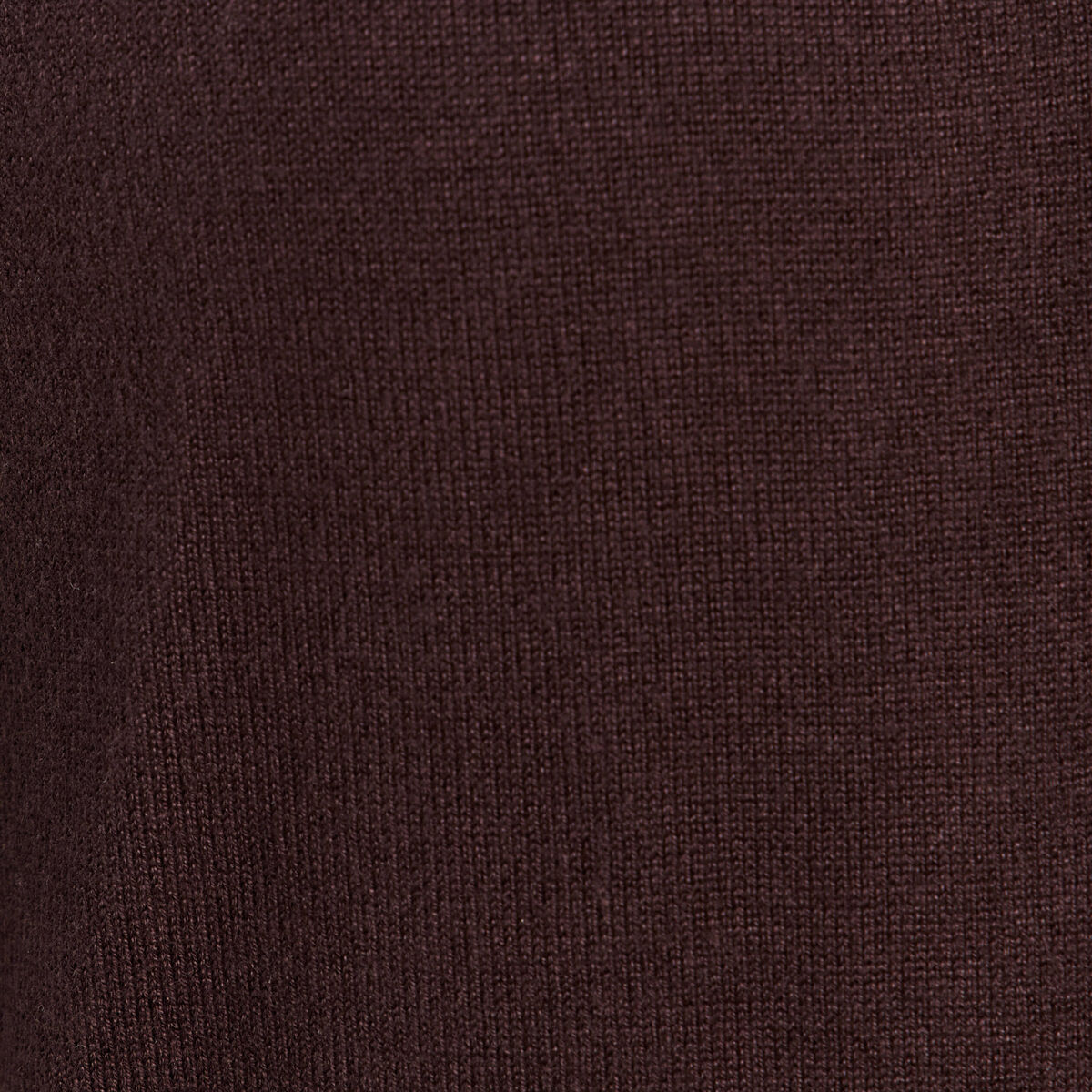 Gilet manches longues col rond marron fonc&eacute; femme