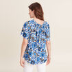 Blouse manches courtes bleu femme