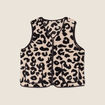 Gilet sans manches laine mouton beige femme
