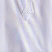 Blouse ample col chemise manches longues bleu femme