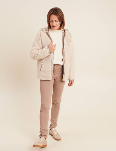 Pull manches longues ecru femme