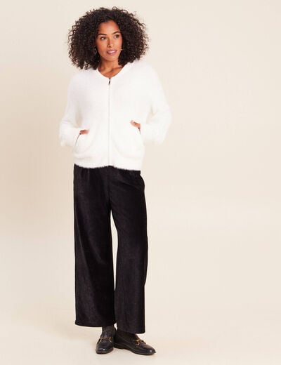 Bomber ecru femme