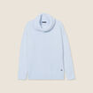 Pull manches longues bleu pastel femme