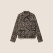 Veste droite doubl&eacute;e beige femme