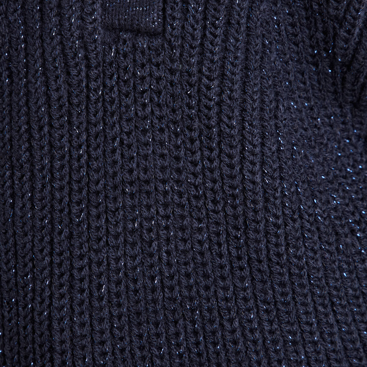Pull manches longues bleu marine femme