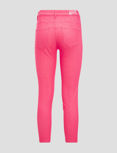 Pantacourt taille standard rose framboise femme