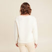 Pull manches longues ecru femme