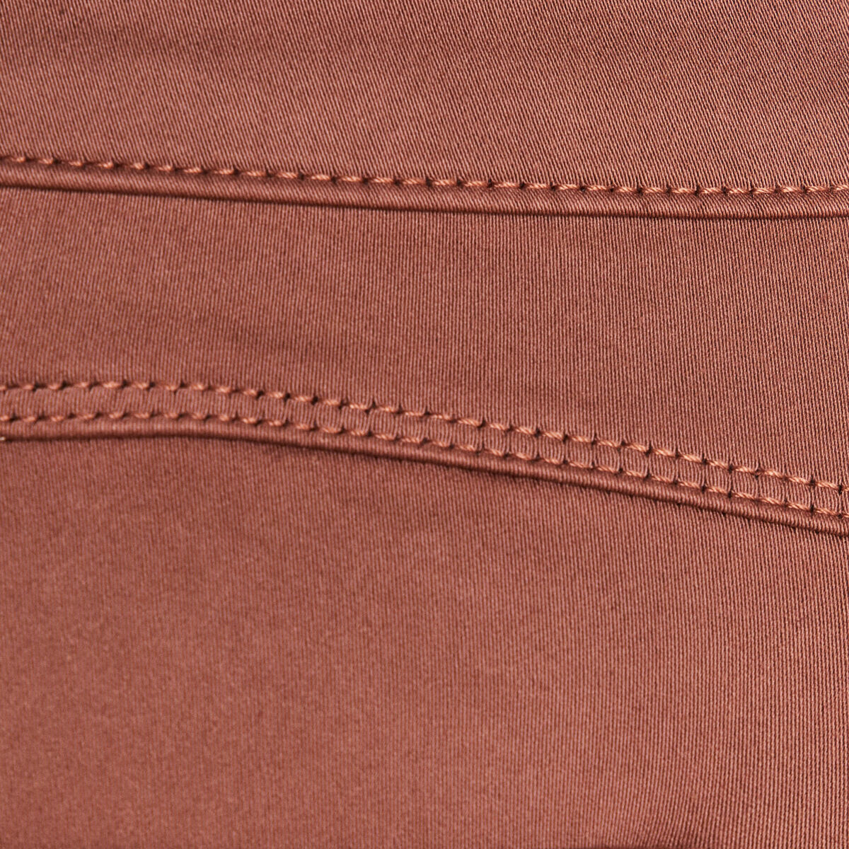 Pantalon coupe ajust&eacute;e taille haute marron femme