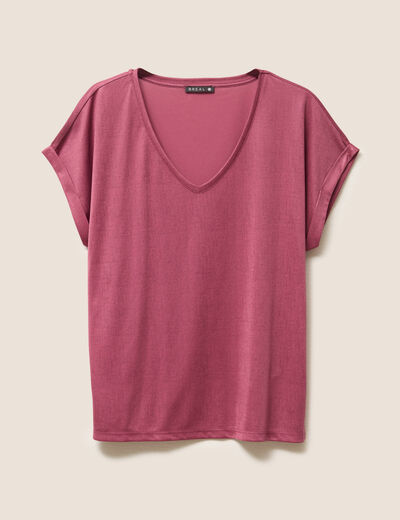 T-shirt manches courtes vieux rose femme