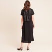 Robe longue &eacute;vas&eacute;e 2 en 1 col rond noir femme
