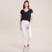 Pantalon magique Le L&eacute;ger coupe ajust&eacute;e blanc femme
