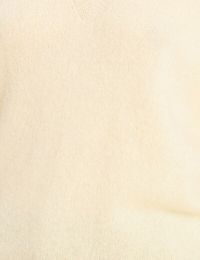 Pull manches longues jaune clair femme