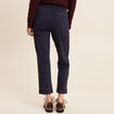 Pantalon droit bleu marine femme
