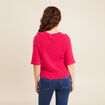 Pull col bateau rose femme
