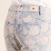 Jean coupe droite 7/8&egrave;me taille standard rose femme
