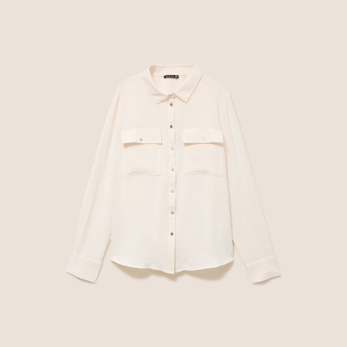 Chemise manches longues ecru femme