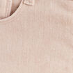 Jean taille haute en velours sable femme