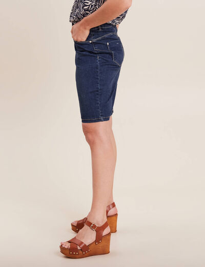 Jupe droite denim brut femme
