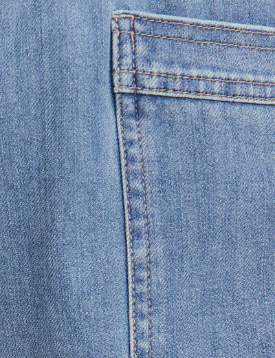 Jean large à coulisse denim double stone femme