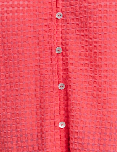 Blouse manches 3/4 rose cerise femme
