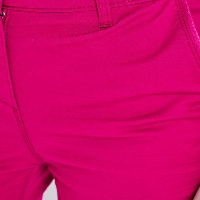 Pantacourt ajusté rose fushia femme