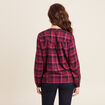 Blouse manches longues rose framboise femme