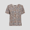 Pull manches courtes beige femme
