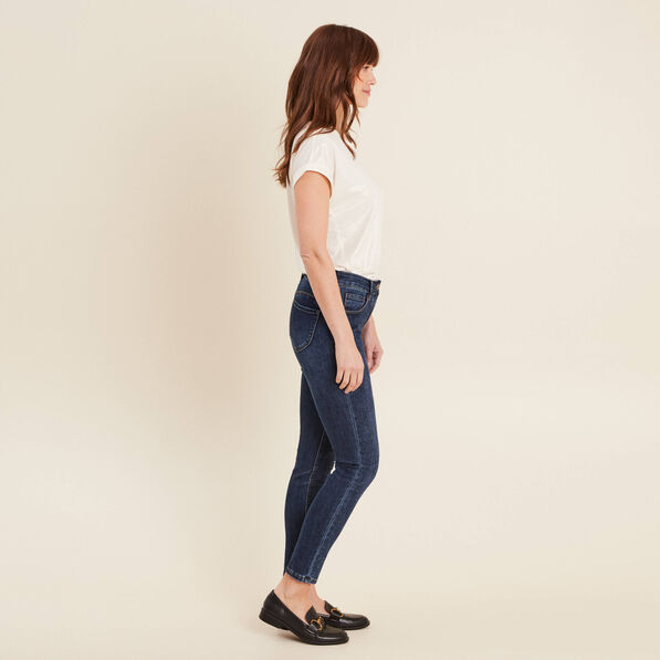 jean ajuste a strass denim brut femme Jean ajusté à strass denim brut femme