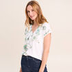 T-shirt col rond ecru femme