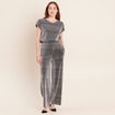 T-shirt manches courtes gris argent femme