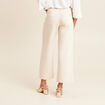 Pantalon large 7/8&egrave;me ivoire femme